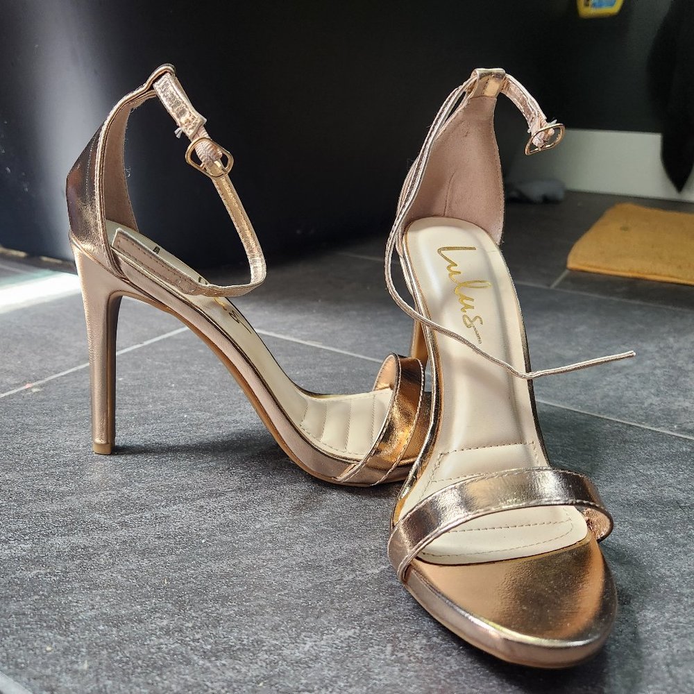 rose gold lulus heels